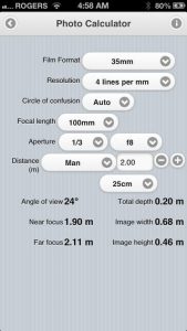 Douglas Photo Calculator iPhone App