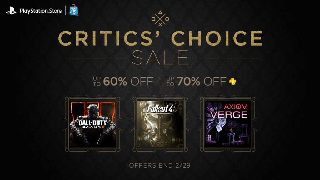 Playstation Critics' Choice Sale